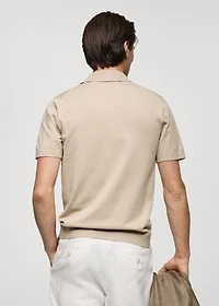 Fine-knit polo shirt