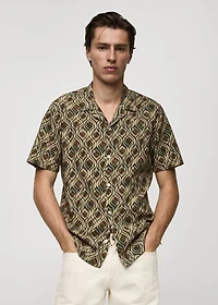 Printed fluid regular-fit shirt