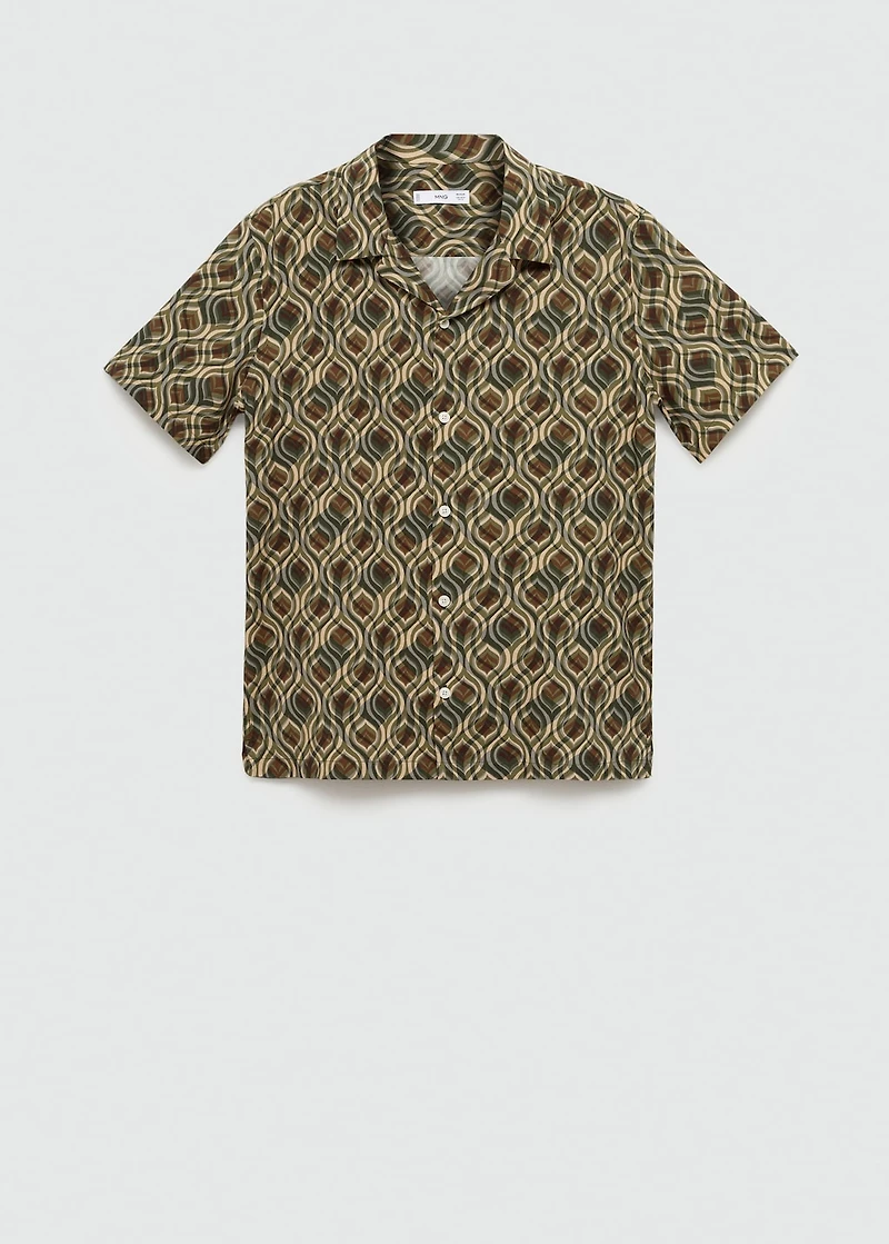 Printed fluid regular-fit shirt