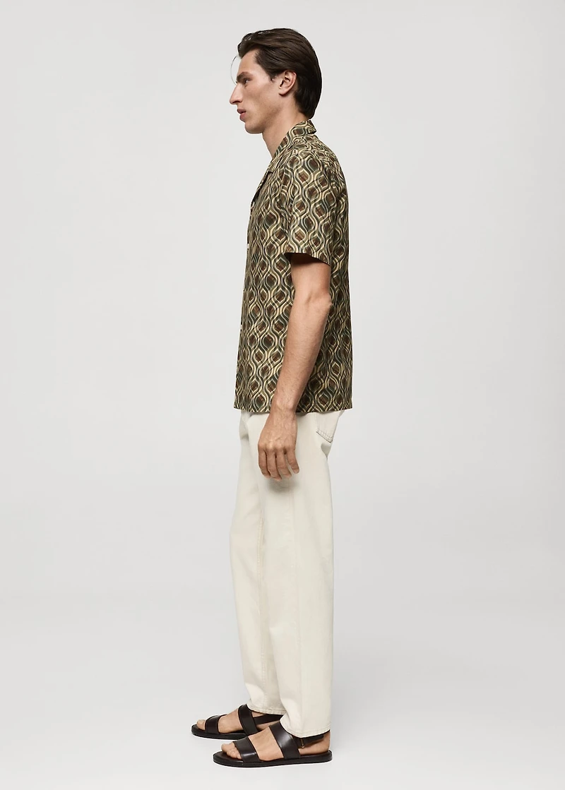 Printed fluid regular-fit shirt