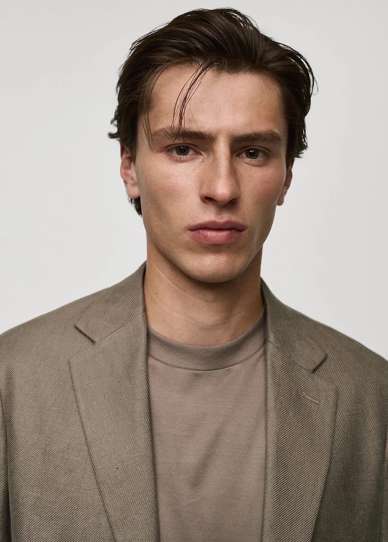 100% linen slim fit blazer