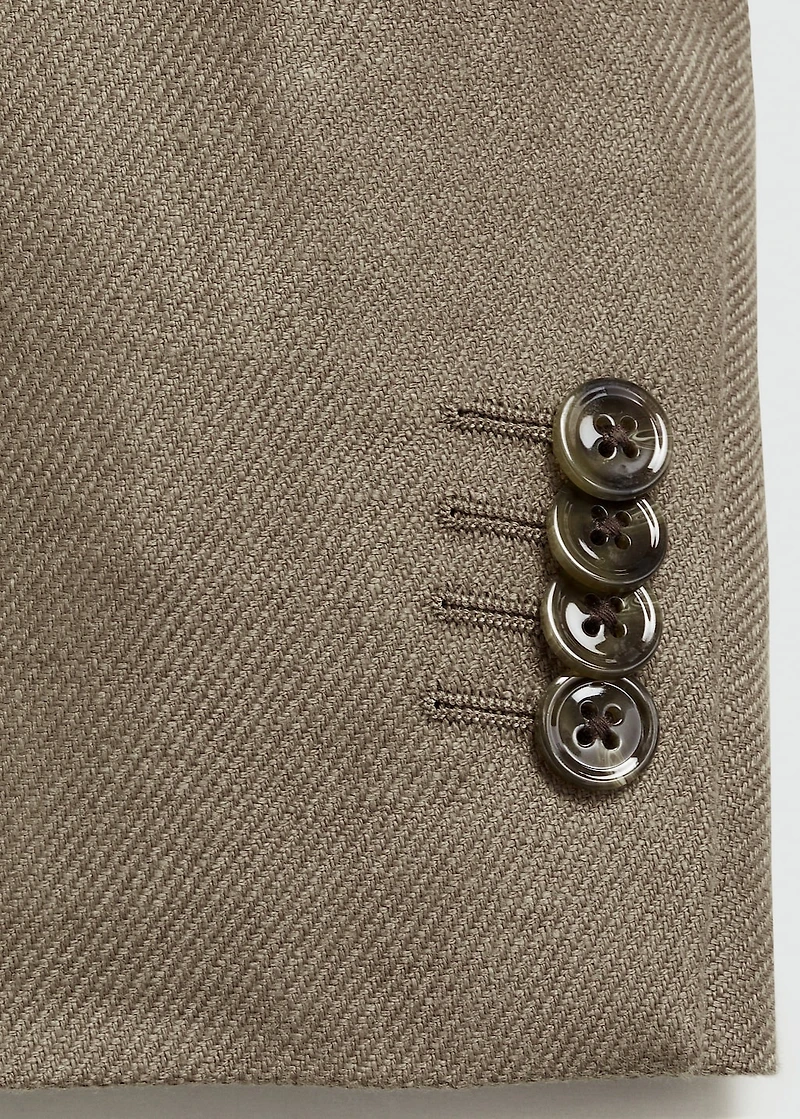 100% linen slim fit blazer