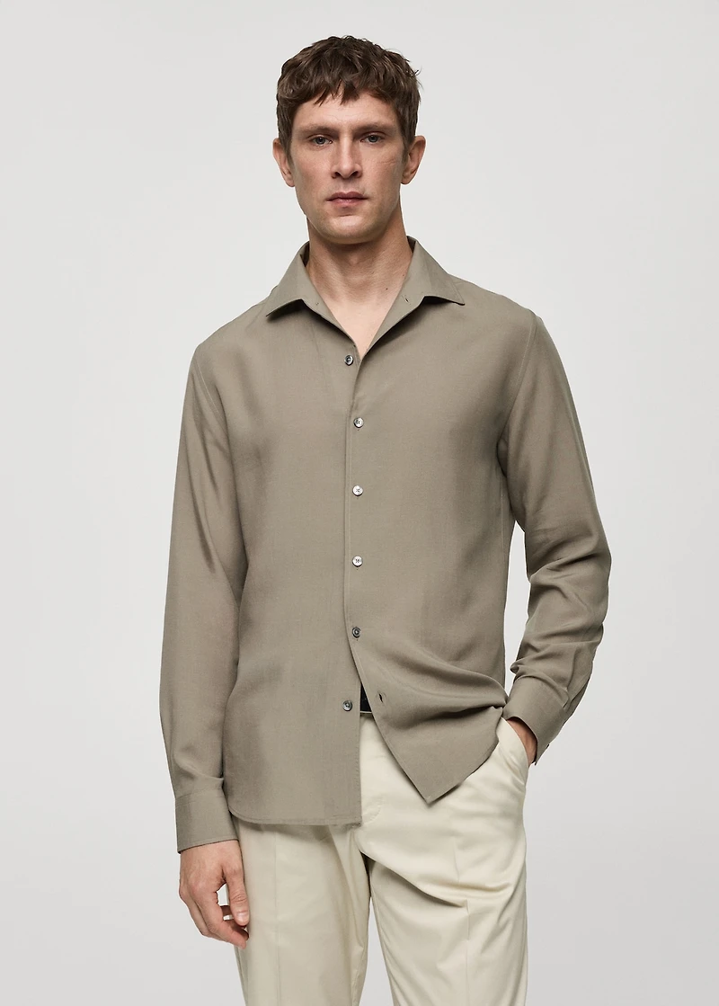 Regular-fit lyocell shirt