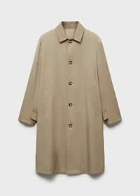 Relaxed-fit water-repellent trench coat