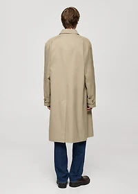 Relaxed-fit water-repellent trench coat