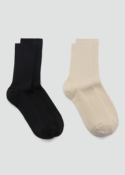 2 pack lurex socks