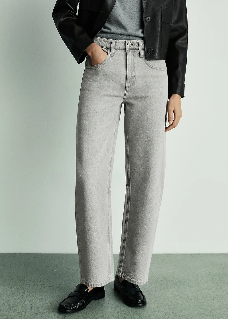 High-waist balloon jeans