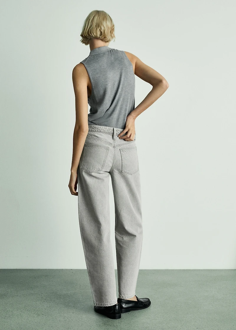 High-waist balloon jeans