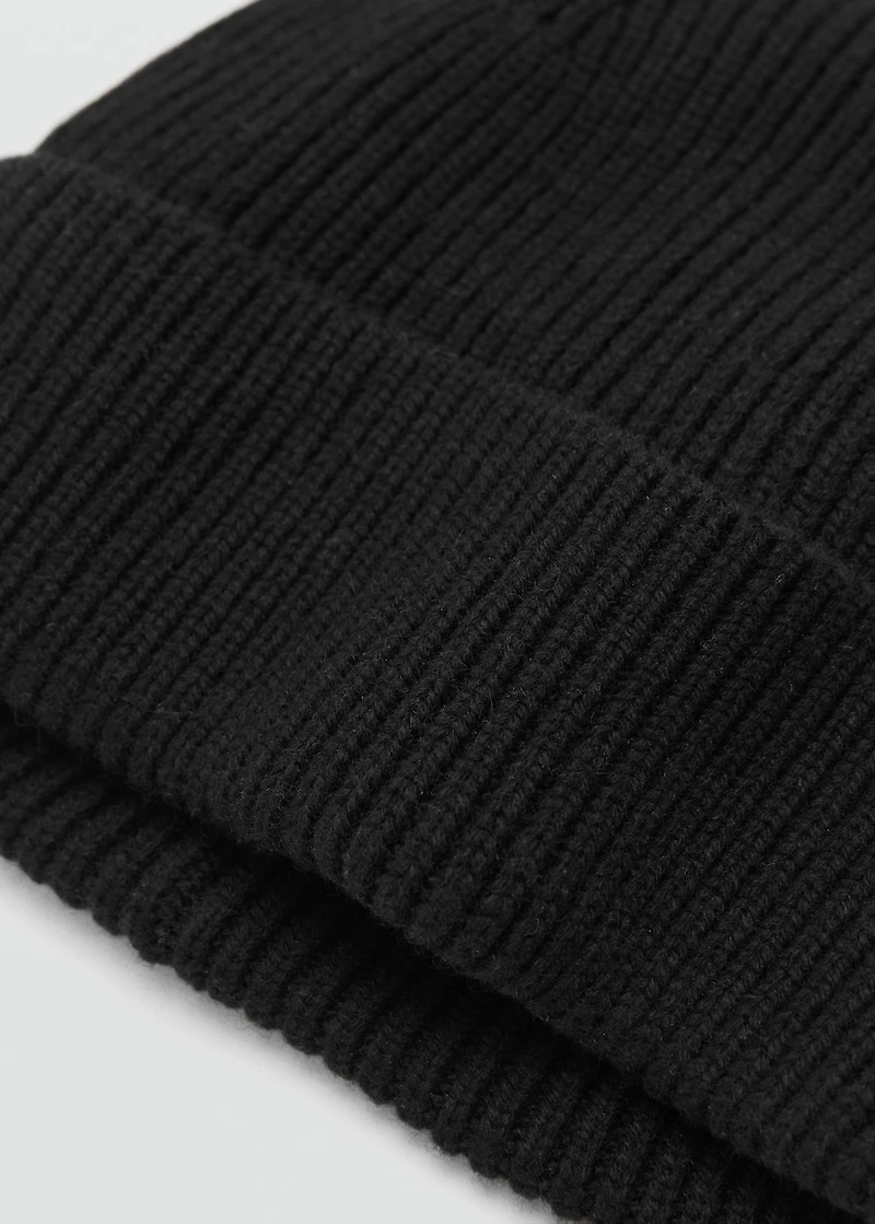 Wool and cashmere-blend ribbed hat