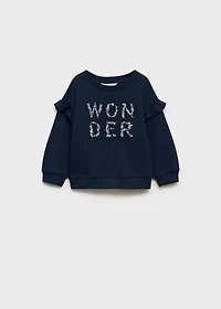 Embroidered detail cotton sweatshirt