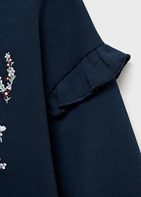 Embroidered detail cotton sweatshirt