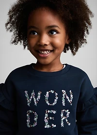 Embroidered detail cotton sweatshirt