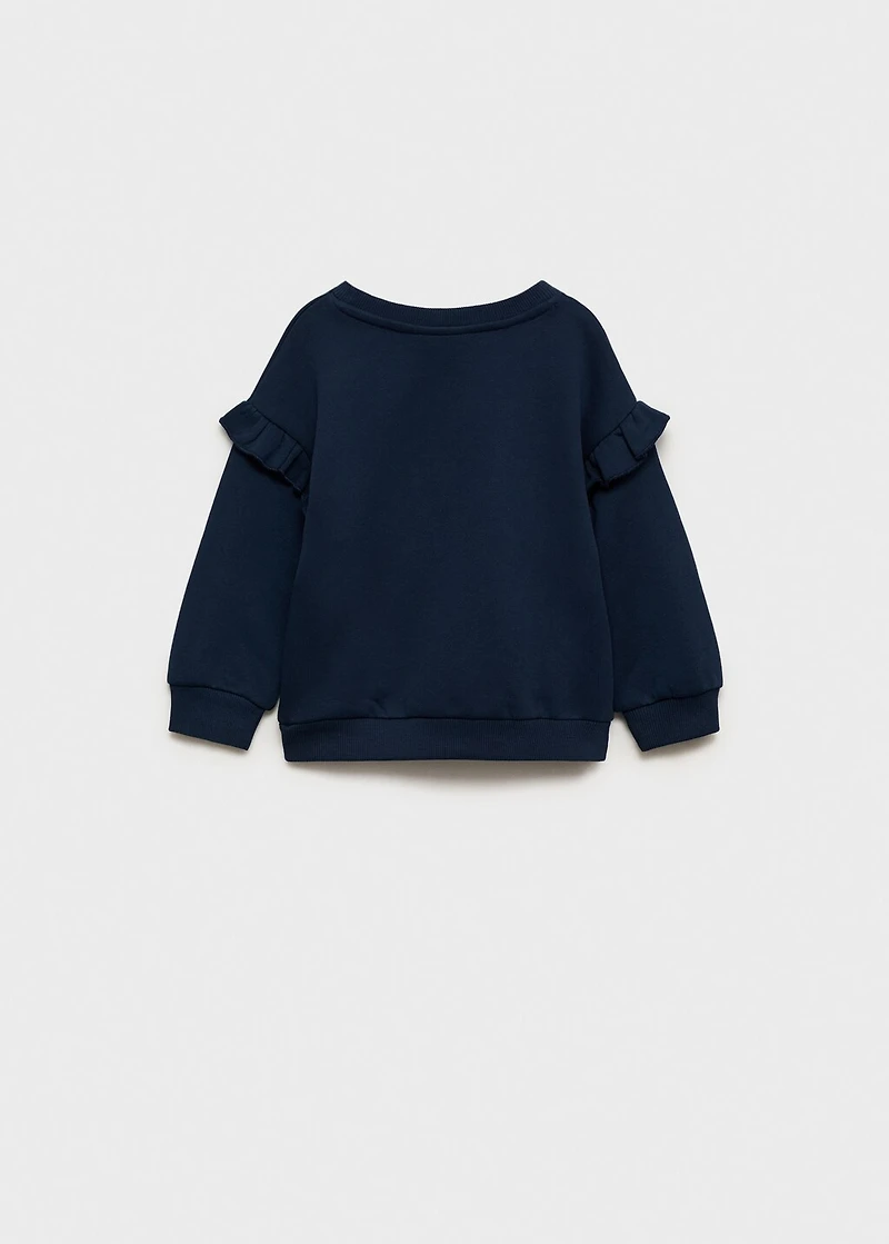 Embroidered detail cotton sweatshirt