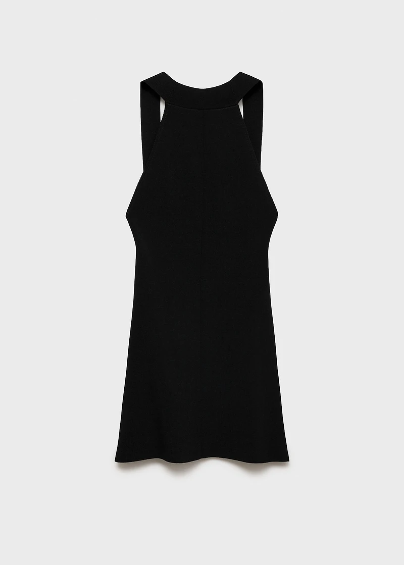 Open-back knitted dress