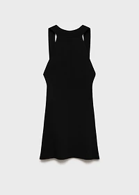 Open-back knitted dress