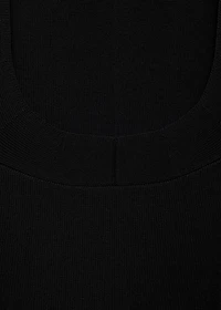 Open-back knitted dress