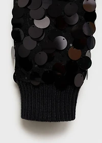 Paillettes knit cardigan