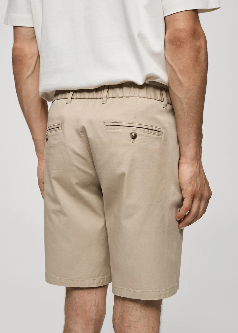 Slim-fit chino cotton bermuda shorts