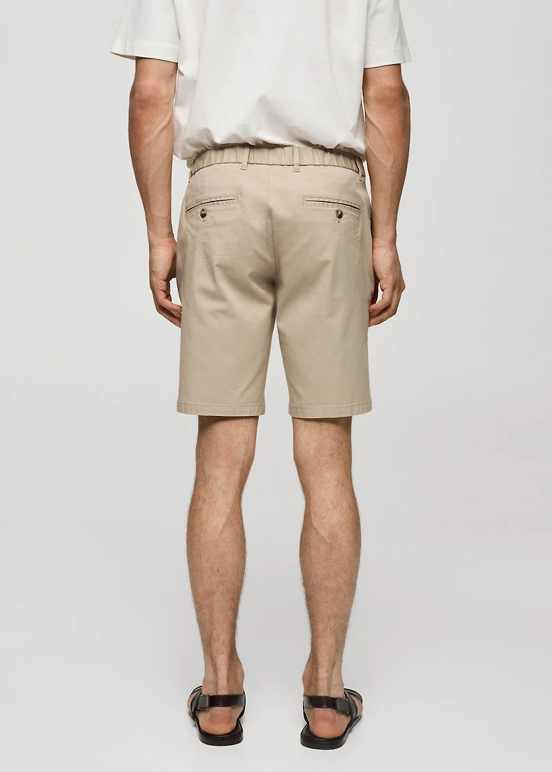 Slim-fit chino cotton bermuda shorts