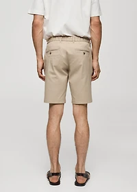 Slim-fit chino cotton bermuda shorts
