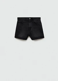 High-waisted mom-fit denim shorts