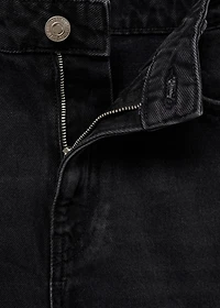 High-waisted mom-fit denim shorts