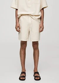 Cotton shorts with drawstring