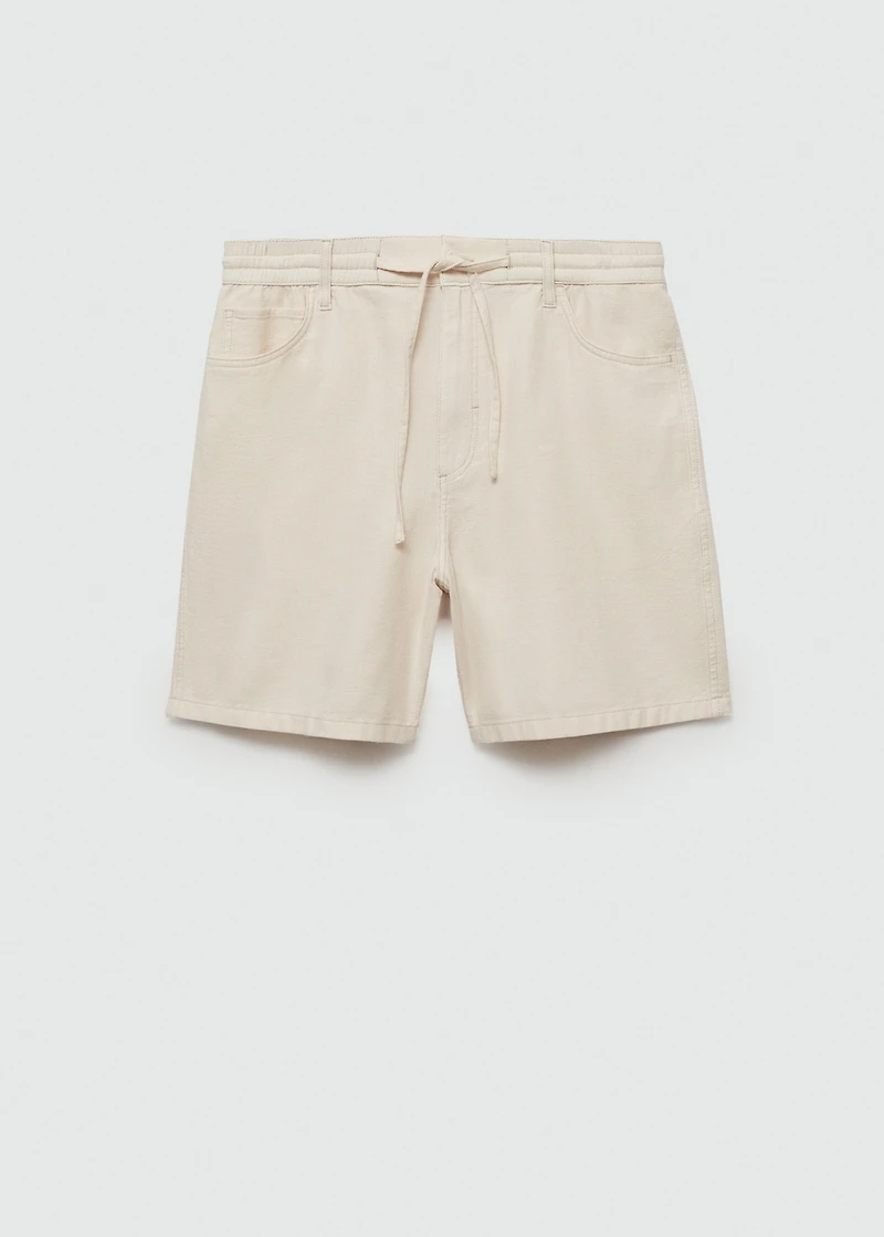 Cotton shorts with drawstring