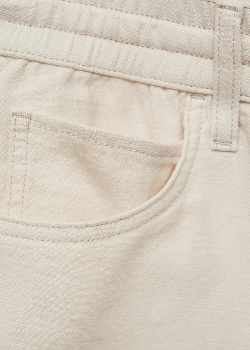 Cotton shorts with drawstring