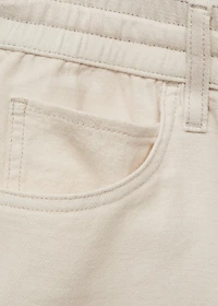 Cotton shorts with drawstring