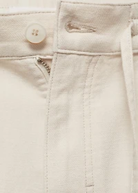 Cotton shorts with drawstring