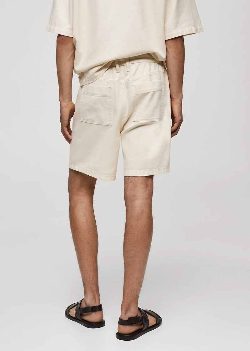 Cotton shorts with drawstring