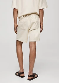Cotton shorts with drawstring