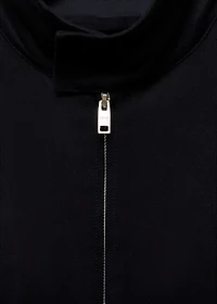 Suede-effect jacket with zip