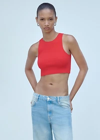 Knitted cropped top