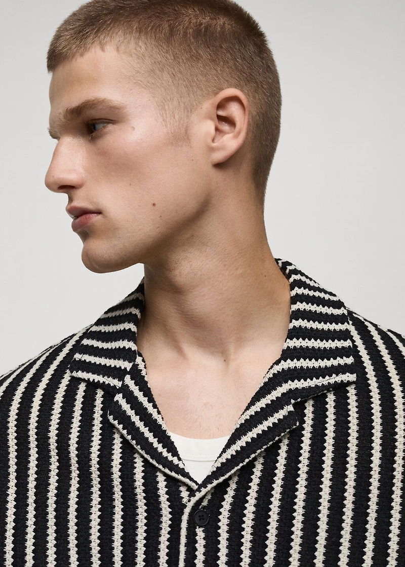 Crochet knitted shirt