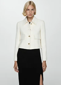 Pencil skirt with Rome-knit opening