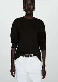 Long sleeve cotton t-shirt