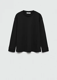 Long sleeve cotton t-shirt