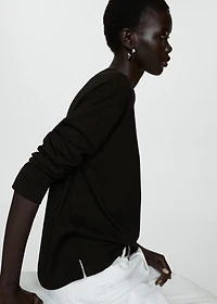 Long sleeve cotton t-shirt