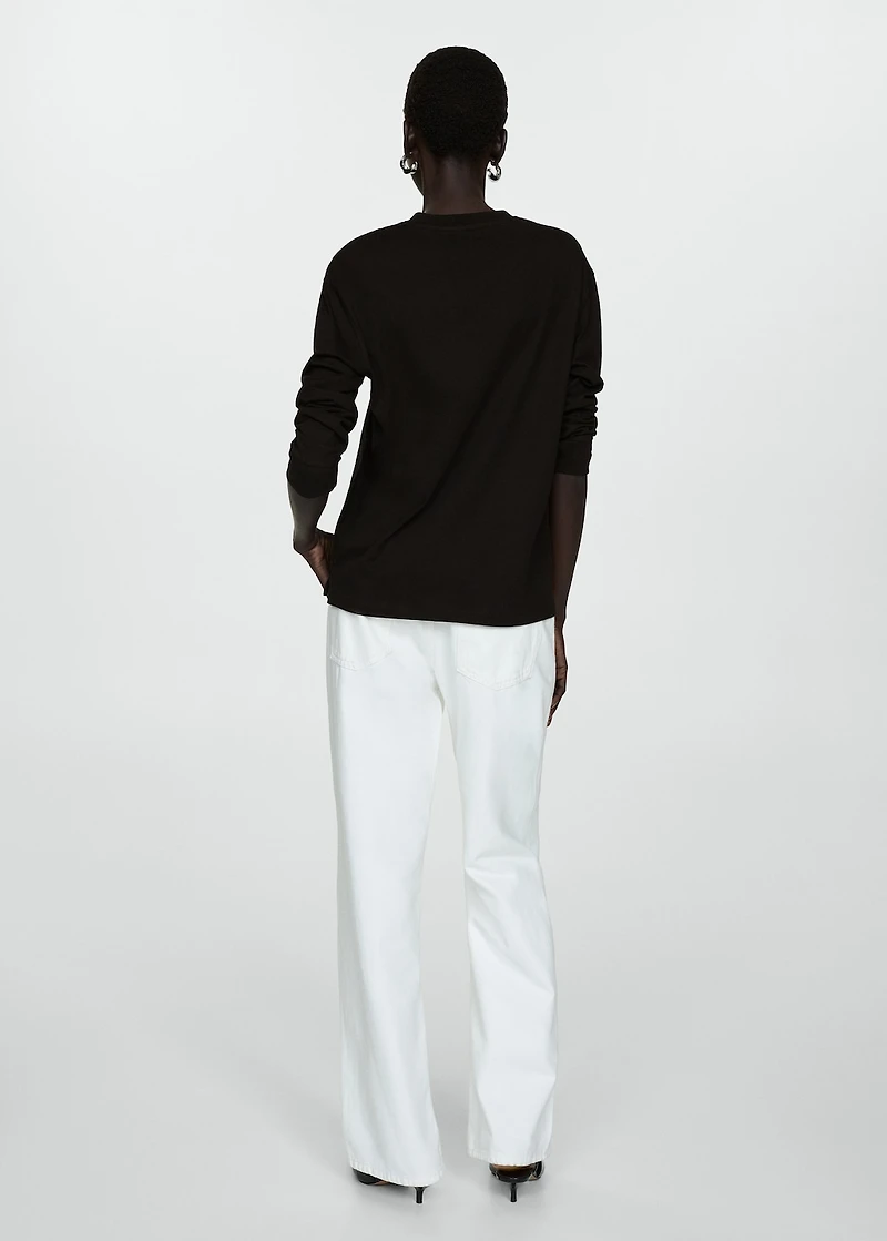 Long sleeve cotton t-shirt