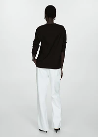 Long sleeve cotton t-shirt