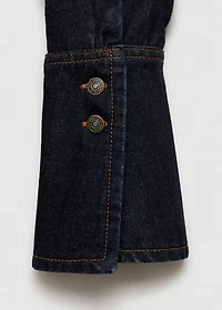 Denim shirt with seams
