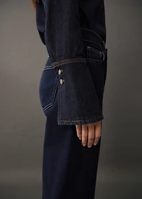 Denim shirt with seams