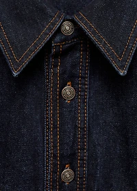 Denim shirt with seams