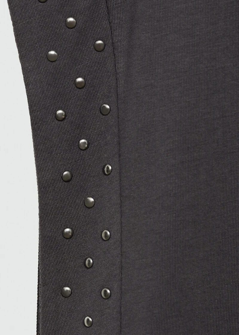 Studded sleeveless T-shirt