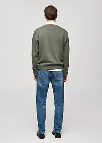 Polo sweatshirt with front text