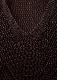 Lurex knit dress with lace accents