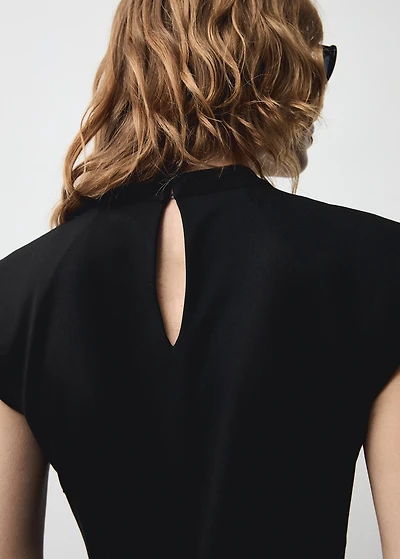 Asymmetrical dress with belt