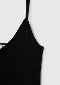 Ribbed top with thin straps